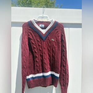 Lacoste Men's Tennis Style Wool Sweater Size Small